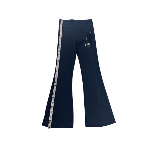 Adidas Vented Leggins Flare Legs Pants Girls Size XS (6/6X) Black NEW - Picture 8 of 13